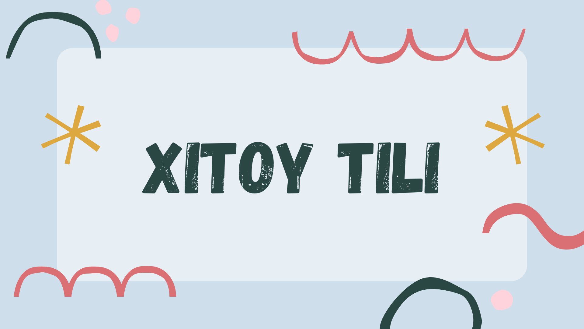 Xitoy tili